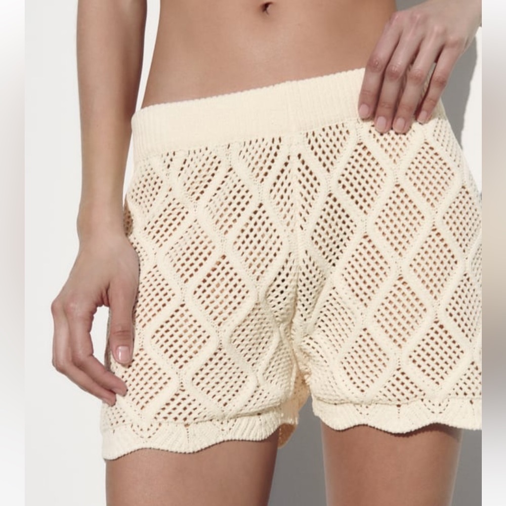 Zara crochet shorts